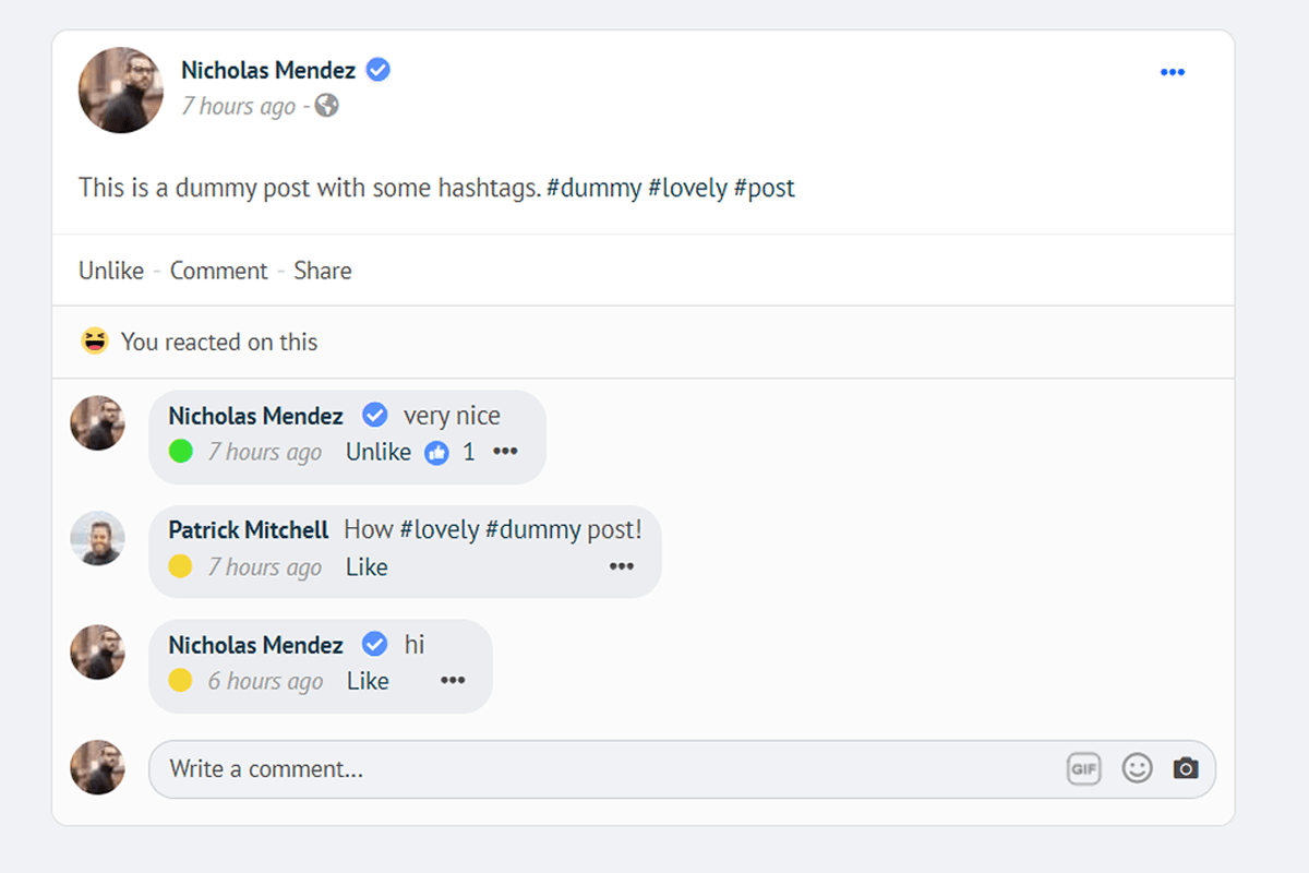 Sentiment based wall posts